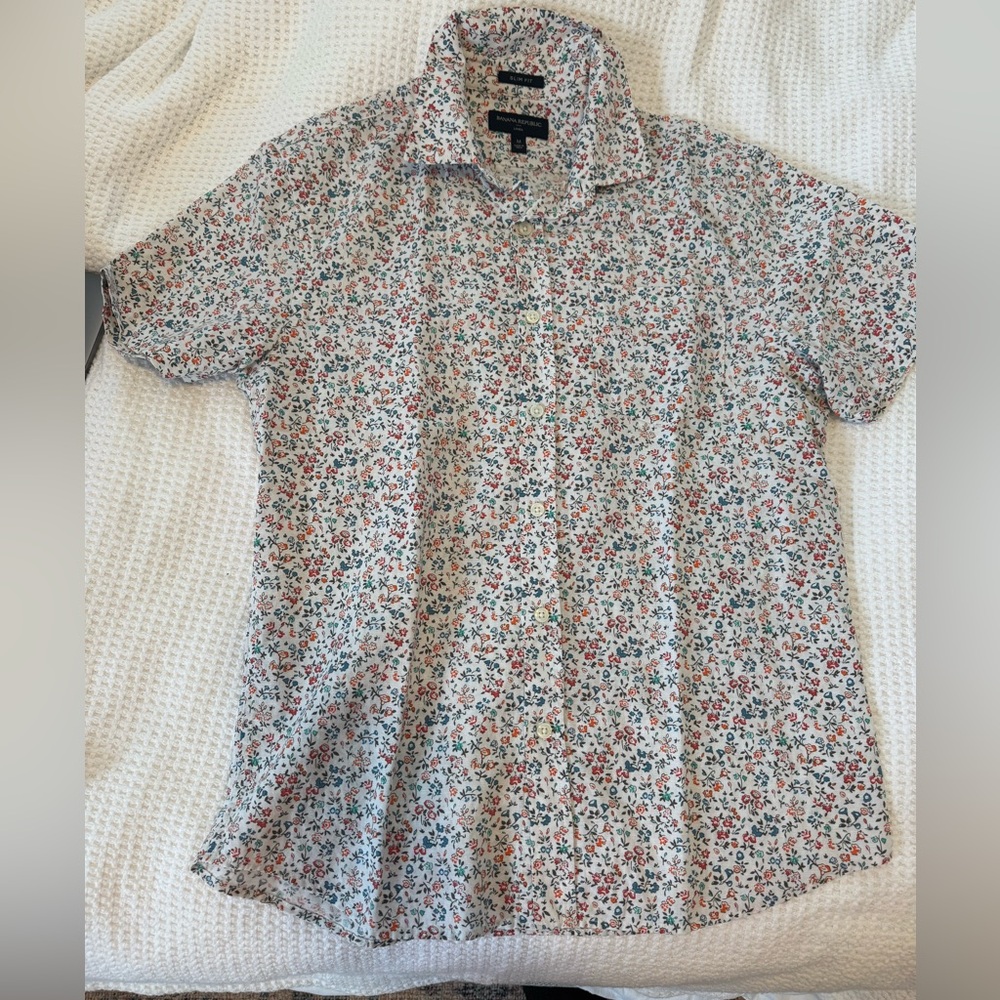 Banana republic men’s linen button down
